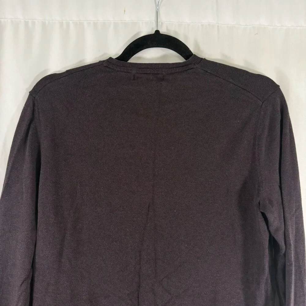 Banana Republic Luxury Blend Sweater Mens Small Purple Silk Cashmere Lightweight
